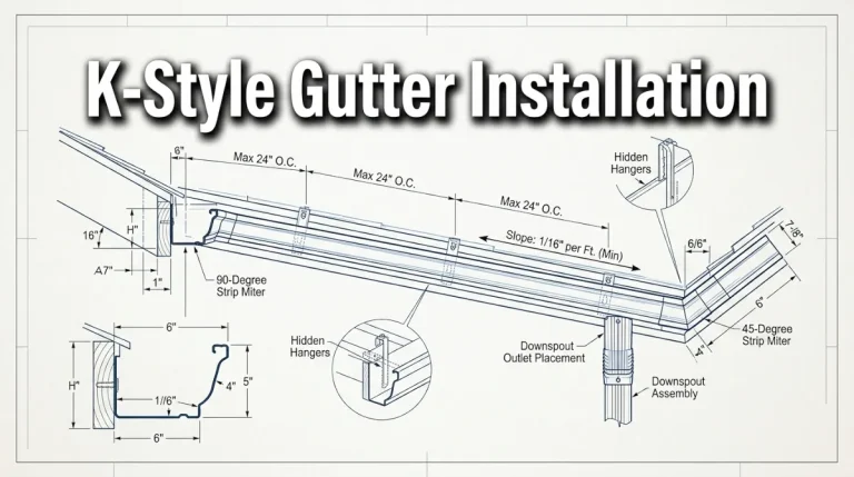 K-style Gutter installation specs