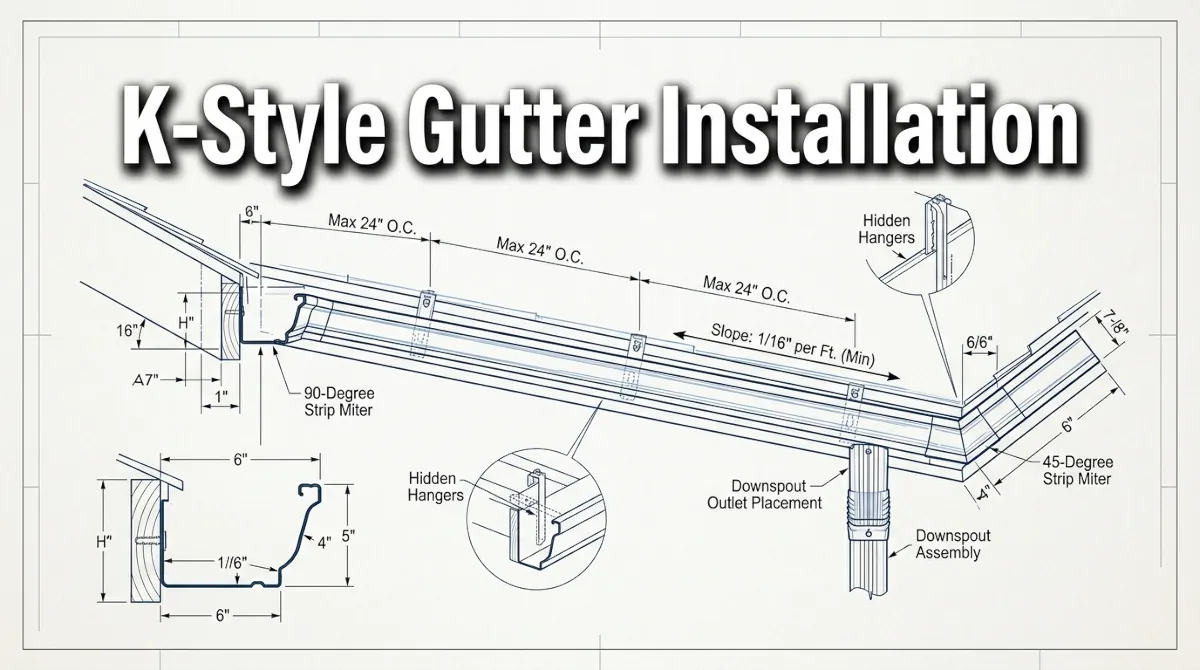 K-style Gutter installation specs