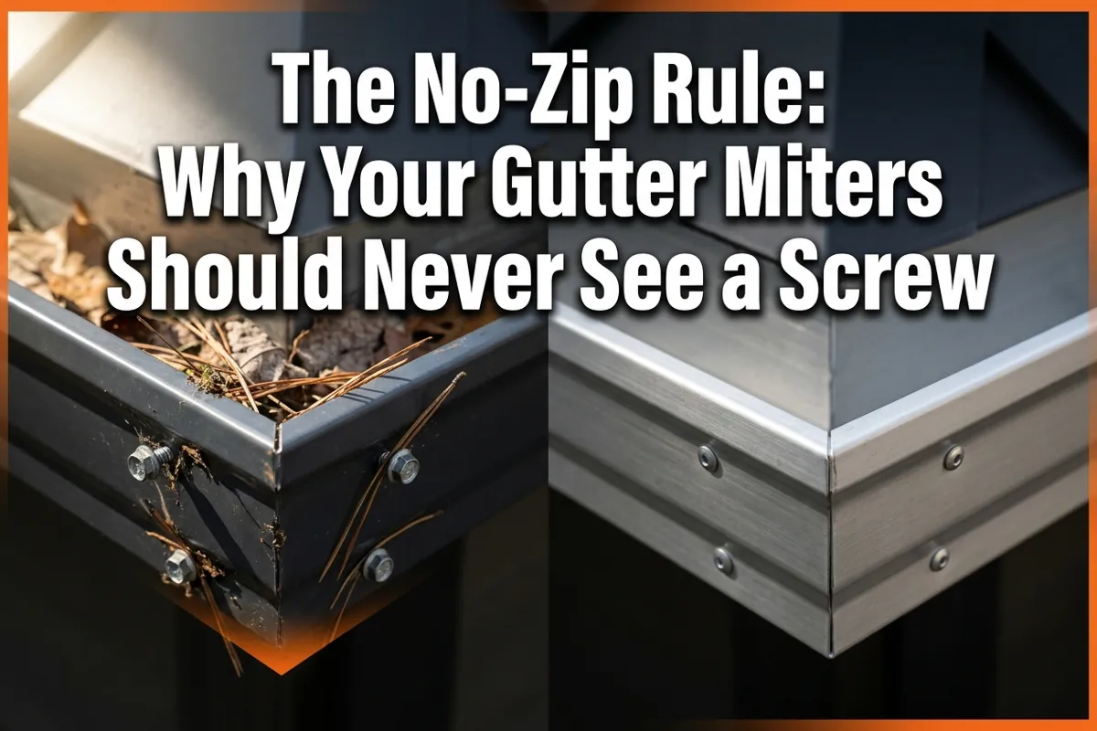 The no zip rule why your gutter miters should never see a screw
