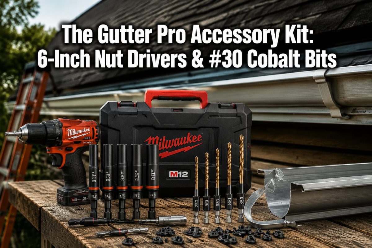 The "Gutter Pro" Accessory Kit: 6" Nut Drivers & #30 Cobalt Bits