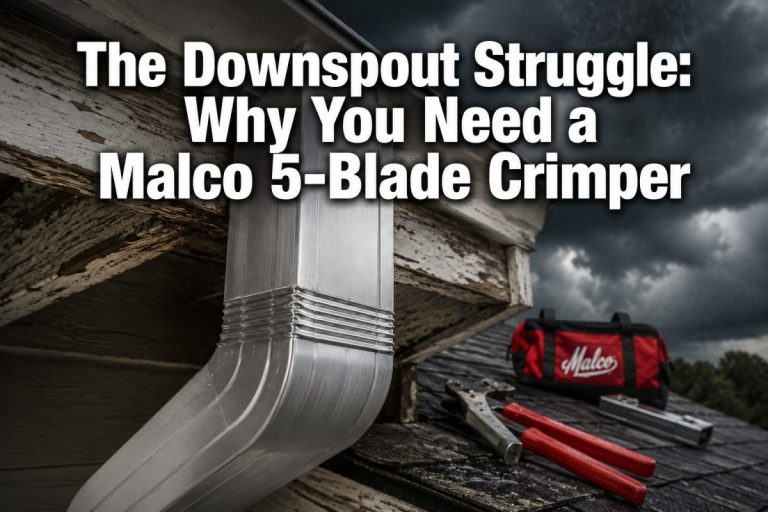 The Downspout Struggle: Why You Need a Malco 5-Blade Crimper
